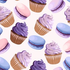 Wall Mural - Sweets seamless pattern