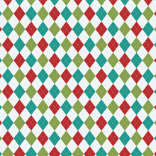 Red And Green Argyle Seamless Pattern. Christmas, Holiday Repeating Pattern For Fabric, Gift Wrap, Cards, Backgrounds, Borders, Gift Tags, Gift Bags, Decorations And More.  Vector Background.