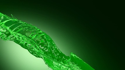 Poster - Green Liquid splashes.