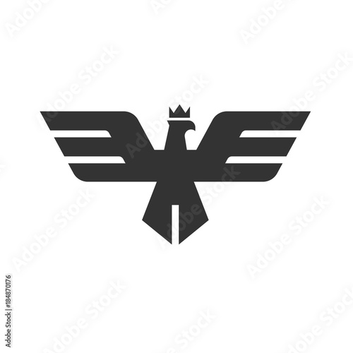 Eagle Head With Crown Logo Template Silhouette Hawk Mascot Graphic Bald Eagle Vector Logo Eagle Technology Concept Vector Logo Creative And Modern Eagle Bird Logo Vector Buy This Stock Vector And