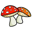 Funny and cute red mushroom - vector.
