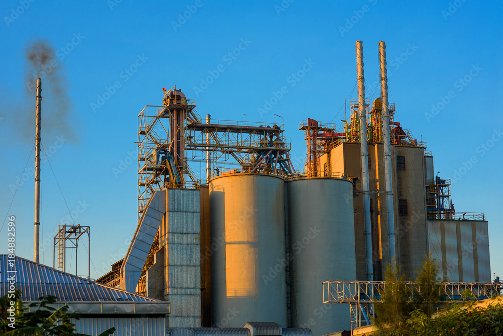 A factory where farm animal feed is produced/Animal Feed Factory/A factory where farm animal feed is produced.