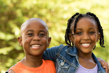 Happy African American Family.