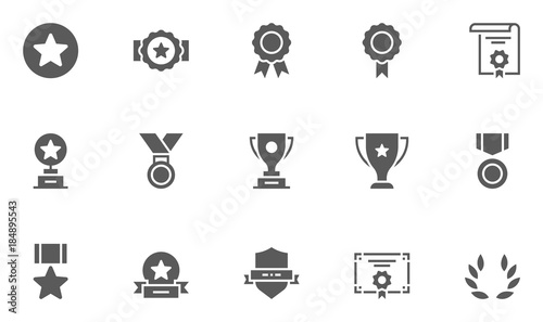 Cuadros en Lienzo Set of Winning Vector Icons. 48x48 Pixel Perfect.