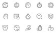 Set of Time Management Related Vector Line Icons. 48x48 Pixel Perfect.