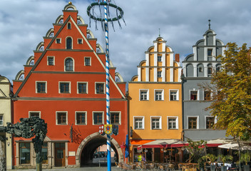 Main square in Weiden in der Oberpfalz, Germany