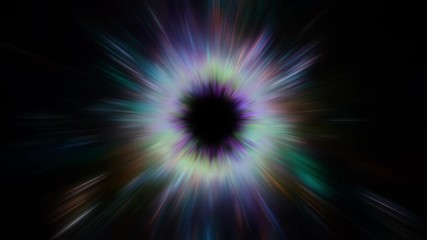 Wall Mural - space 2310: light streams into a black hole in outer space (loop).