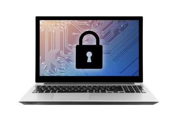 Poster - Computer security system on laptop