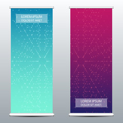 Wall Mural - abstract roll up banner for presentation and publication. scientific, technological and medical temp
