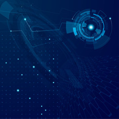 Poster - Abstract future technology design background. Futuristic cyberspace tech concept. Sci fi interface system. Vector background