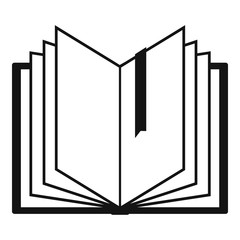 Poster - book bookmark icon. simple illustration of book bookmark vector icon for web
