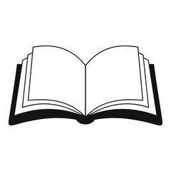 Fototapete - Book information icon. Simple illustration of book information vector icon for web