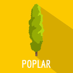 Poster - poplar tree icon. flat illustration of poplar tree vector icon for web