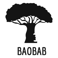Poster - baobab tree icon. simple illustration of baobab tree vector icon for web