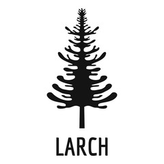 Poster - larch tree icon. Simple illustration of larch tree vector icon for web