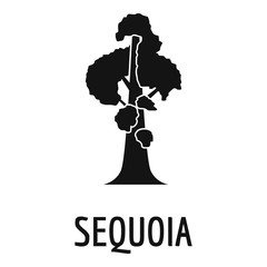 Poster - Sequoia icon. Simple illustration of sequoia vector icon for web