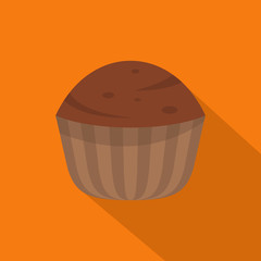 Sticker - Cup cake icon. Flat illustration of cup cake vector icon for web