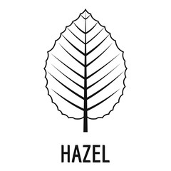 Poster - hazel leaf icon. simple illustration of hazel leaf vector icon for web