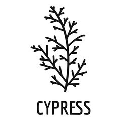 Poster - Cypress leaf icon. Simple illustration of cypress leaf vector icon for web