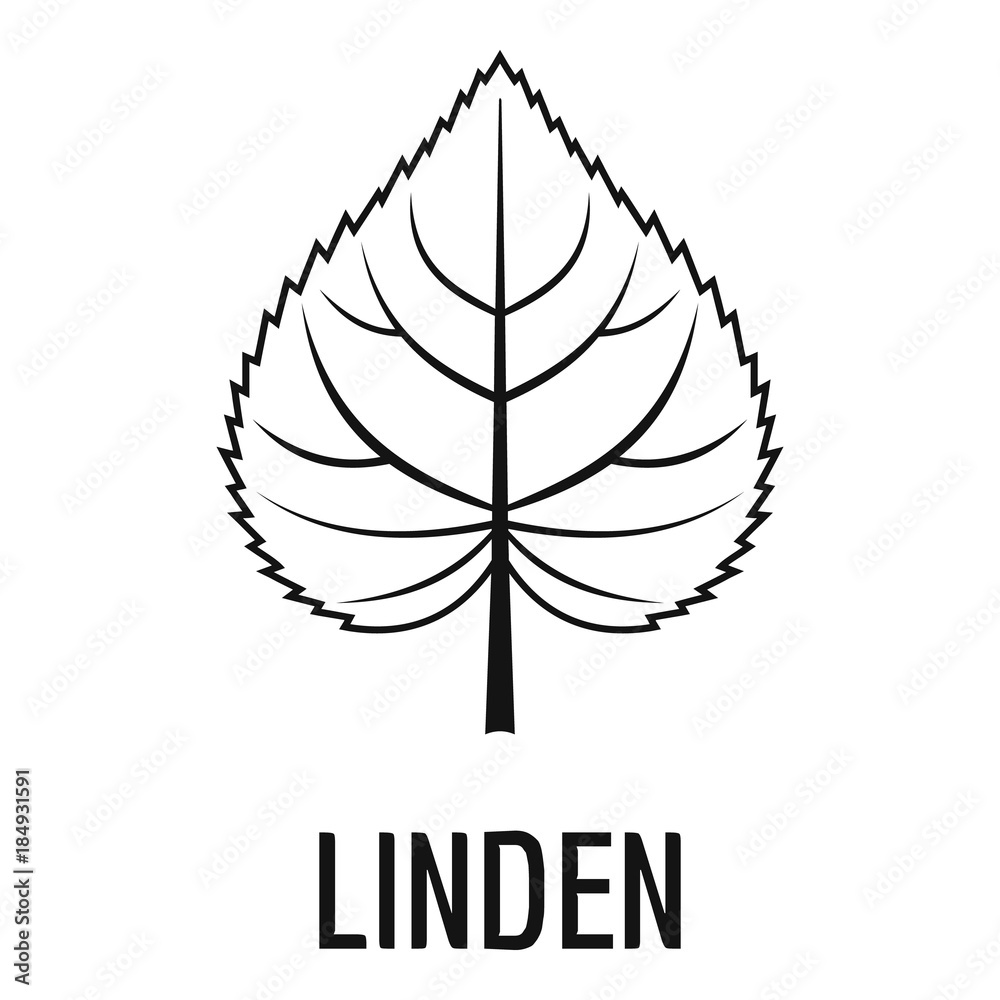 Lind Icon Linden leaf icon. Simple illustration of linden leaf vector icon for ...