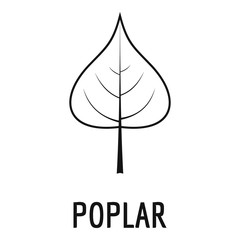 Poster - Poplar leaf icon. Simple illustration of poplar leaf vector icon for web