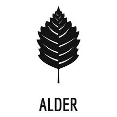 Poster - Alder leaf icon. Simple illustration of alder leaf vector icon for web