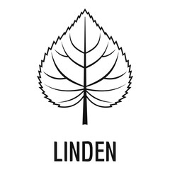 Poster - Linden leaf icon. Simple illustration of linden leaf vector icon for web
