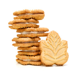 Wall Mural - Stack of vanilla sandwich creme cookies