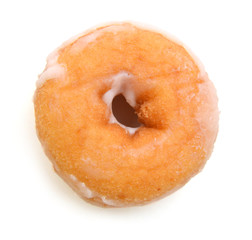 Wall Mural - Sugary donut isolated on a white background
