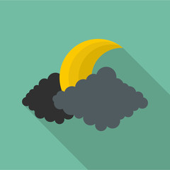 Poster - Moon icon. Flat illustration of moon vector icon for web
