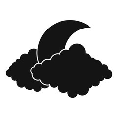 Poster - Moon icon. Simple illustration of moon vector icon for web
