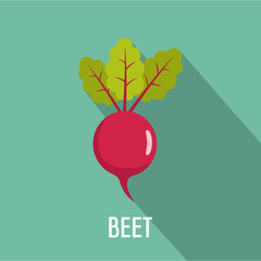 Poster - Beet icon. Flat illustration of beet vector icon for web