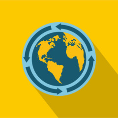 Poster - Earth icon. Flat illustration of earth vector icon for web
