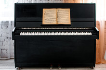 Black Piano With Notes