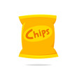 Bag of chips vector isolated