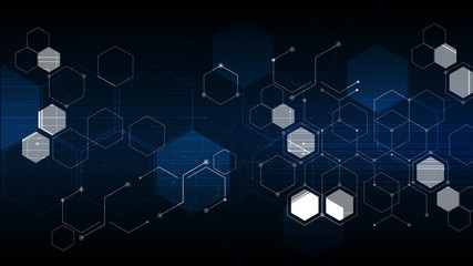 Poster - vector abstract background technology illustration communication data security