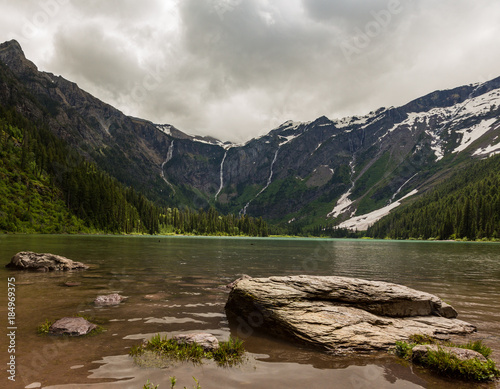 Fotografie, Obraz Stormy day at Two Medicine Lake Glacier National Park