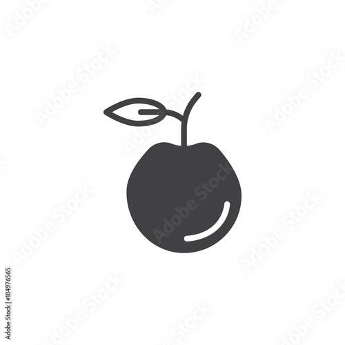 Apple fruit icon vector, filled flat sign, solid pictogram ...