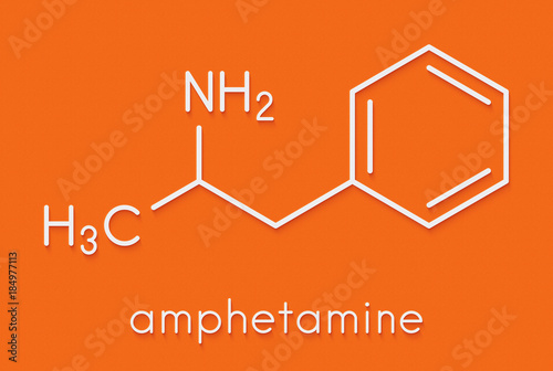 Fotografie, Obraz Amfetamine (amphetamine, speed) stimulant drug molecule
