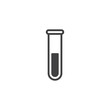 Test tube icon vector, filled flat sign, solid pictogram isolated on white. Laboratory glass symbol, logo illustration