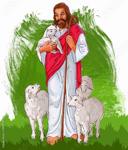 Fotografía painting style illustration of Jesus Christ ( yeshu )