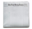 © AdobeLibrary - Fake Newspaper Front Blank with Fake Publication Title