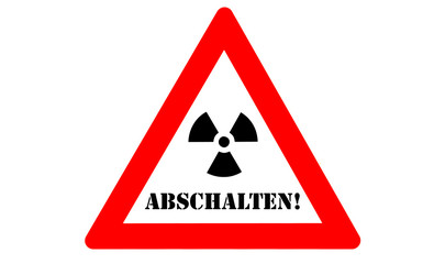 Sticker - Atomkraftausstieg Warnschild