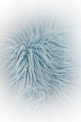  Light blue faux fur - closeup