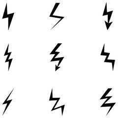 Wall Mural - lightning icon set