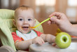 © Oksana Kuzmina - Baby eating healthy food with father help at home