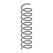 coil spring steel spring  metal spring on white background vector illustration
