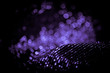 draped lurex fabric - ultra violet - soft bokeh