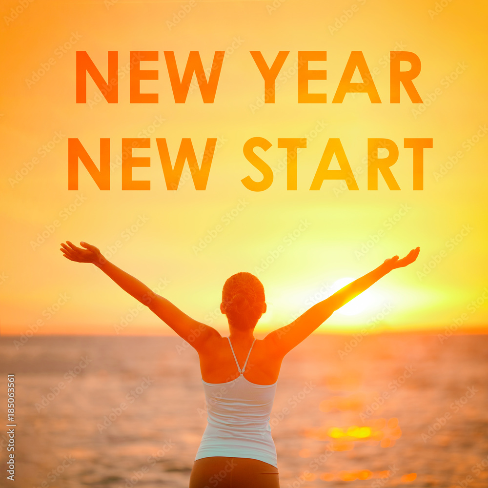 stock-foto „new year new start motivational message, inspirational