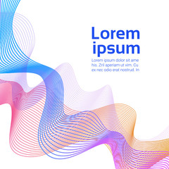 Poster - Colorful Waves Abstract Lines On White Background Soft Futuristic Smoothe Dynamic Decoration Vector Illustration